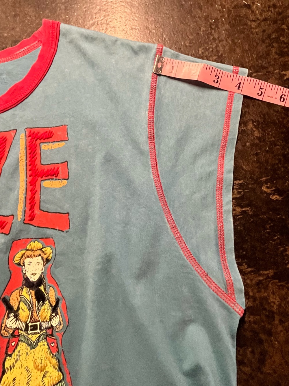 Double D Ranch Western Vintage Themed Tunic/T-shirt, XL - Picture 8 of 9